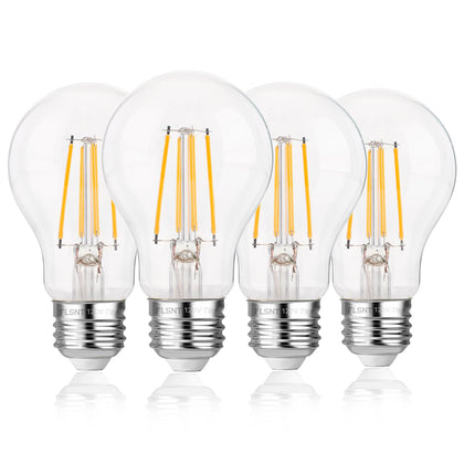 60W Equivalent Dimmable A19 LED Light Bulbs, Efficient 7W, 800Lumens, 2700K Soft White, CRI82, E26 Standard Base