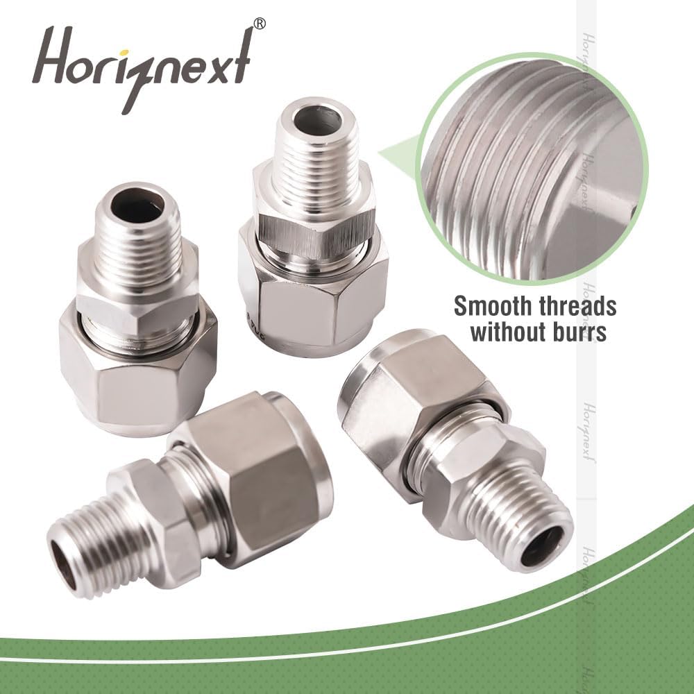 1/2 Compression Fitting, Stainless Steel 304 Tube Fittings, 1 Pc