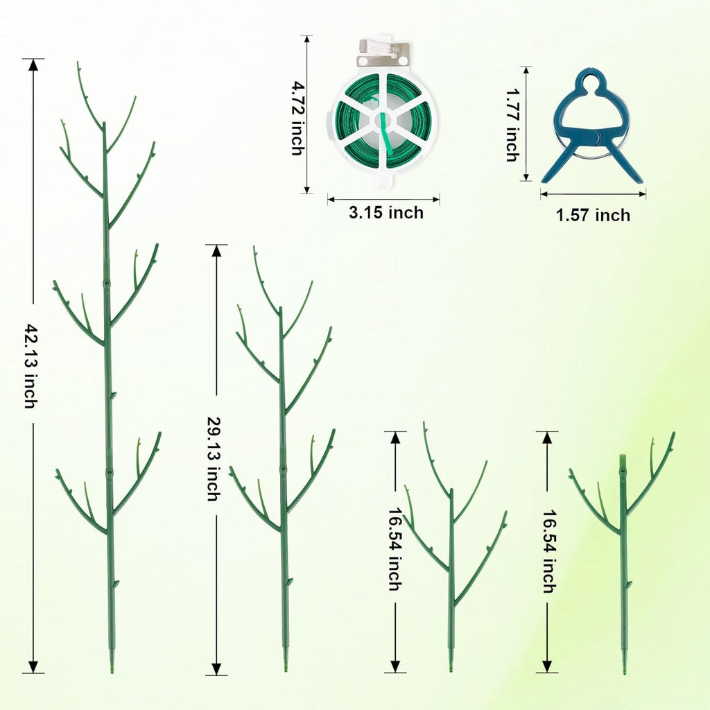 15 Pack Stackable Plant Support Stakes, Garden Trellis for Climbing Plants Indoor and Outdoor Use, Plant Accessories