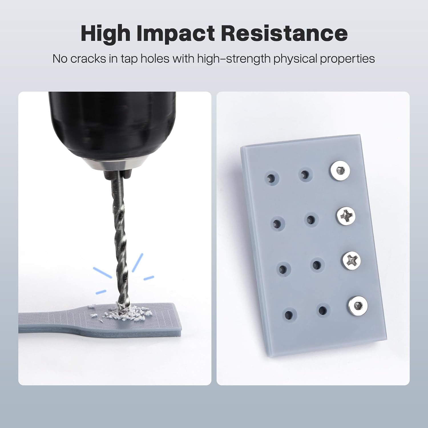 ELEGOO Tough Resin, 3D Printer Resin for DLP LCD 3D Printers Black 1000g | with High Impact Resistance and High