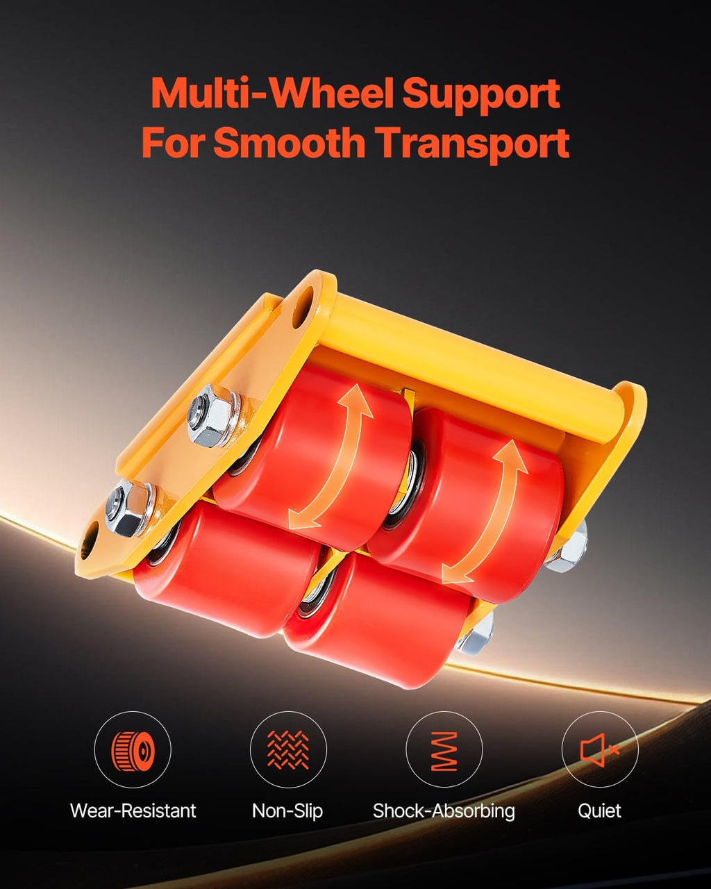 Machine Skate, 6T Machinery Skate Dolly, 13228 lbs Machinery Moving Skate, Machinery Mover Skate with 360° Rotation
