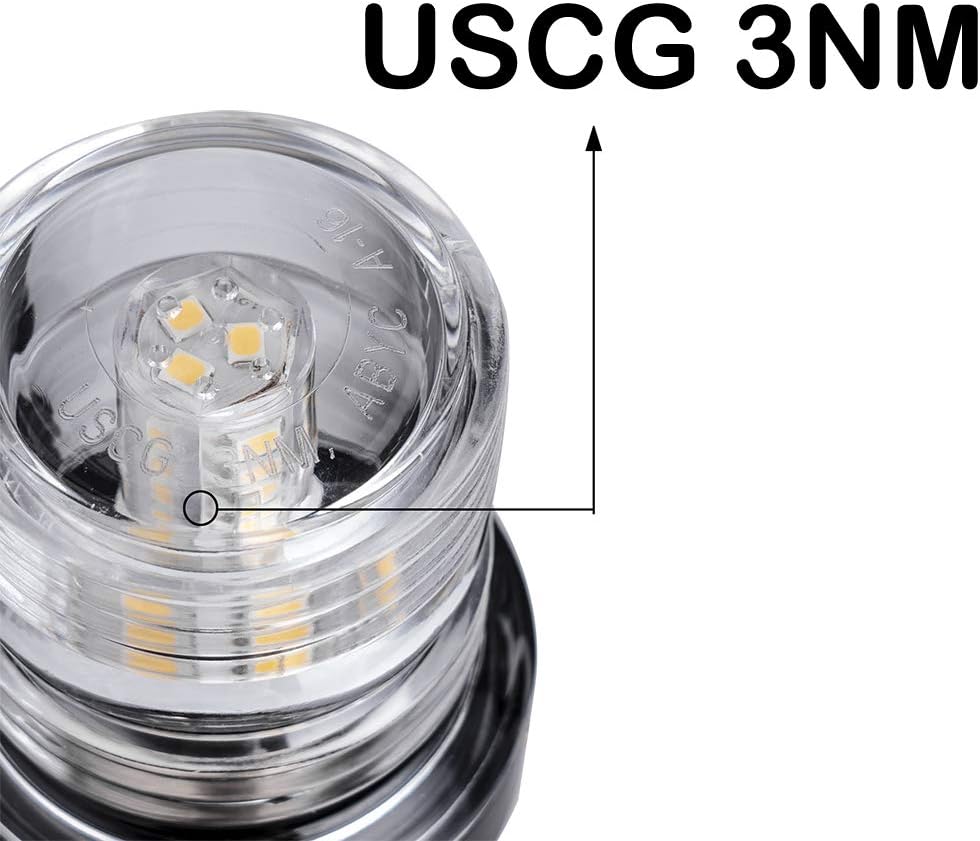 Young Marine 3 Nautical Mile Boat All Around LED Fixed Mount Navigation Light, 10-24 VDC