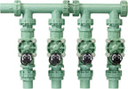 Orbit 4-Valve Preassembled Sprinkler Manifold – Easy Install, Works with PVC & Poly Pipe, Includes 4 3/4" Poly Male Adapter (4-Valve)