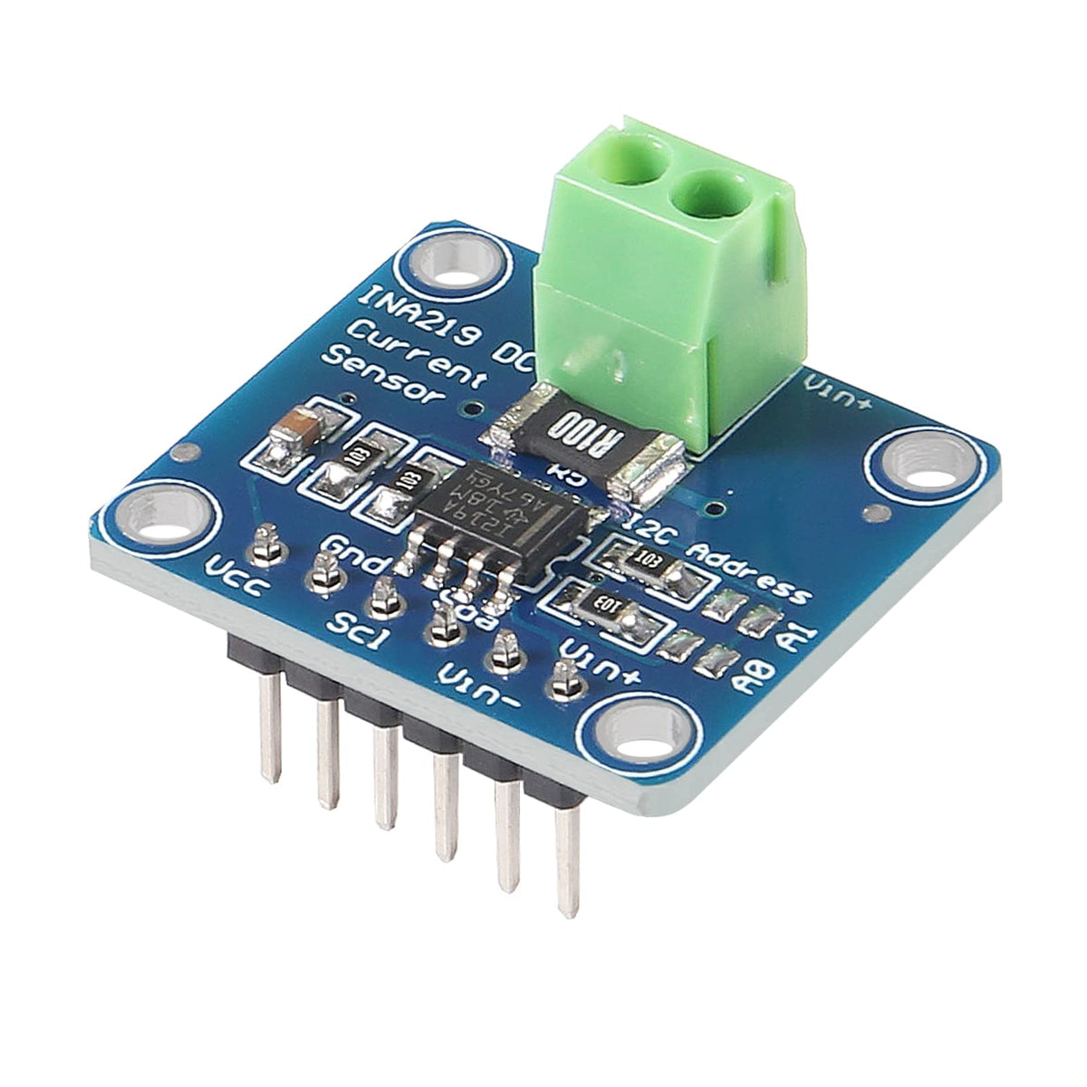 DORHEA 10PCS INA219 I2C Interface Bi-Directional DC Current/Power Monitoring Sensor Module DIY 3V-5V IIC I2C Current Power Supply Sensor SOT23 Breakout Module