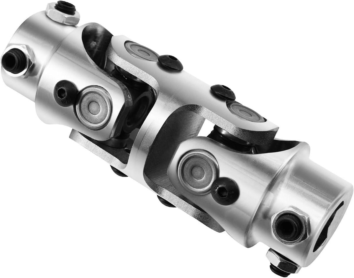 3/4" x 3/4" CHROME DOUBLE U Joint Steering Universal Joint DOUBLE U Joint Shaft,Total Length: 5-1/8"