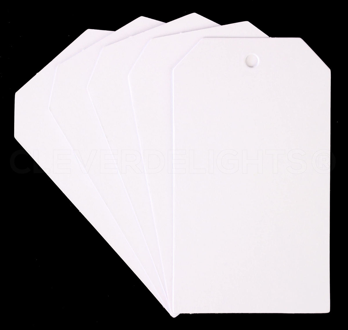 White Price Tags - 2" x 3.5" - 100 Pack - Paper Gift Tag