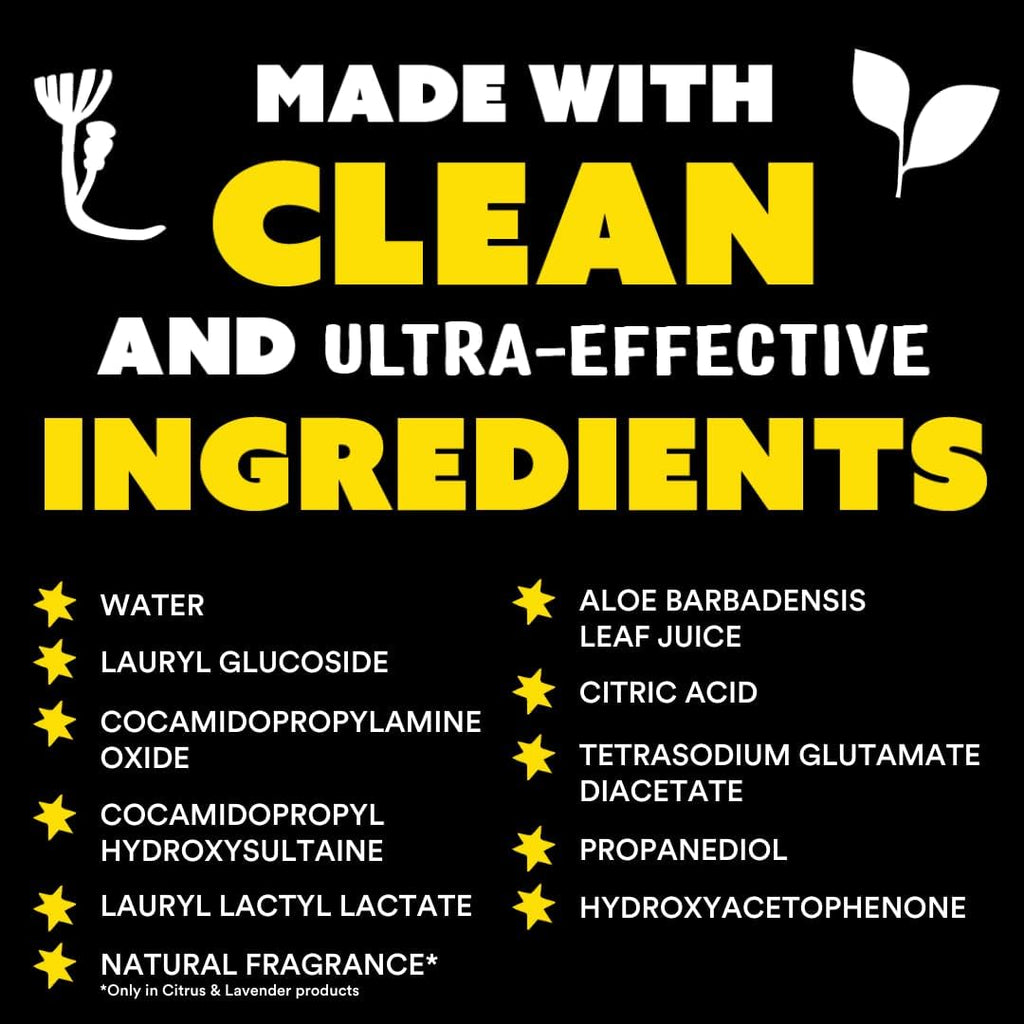 Liquid Dish Soap | Clean, Simple Ingredients | Extra Scrubbing Power | Citrus Scent, 24 oz - 2 Pack