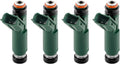 Fuel Injector 12 Holes 4Pcs | 1.8L L4 Gas DOHC | for 2000-2005 Toyota Celica MR2 Spyder 2000-2004 Corolla 03-06 Matrix, 00-02 Chevy Prizm, 03-06 Pontiac Vibe | Replace# 23250-0D040 23250-22040 FJ415