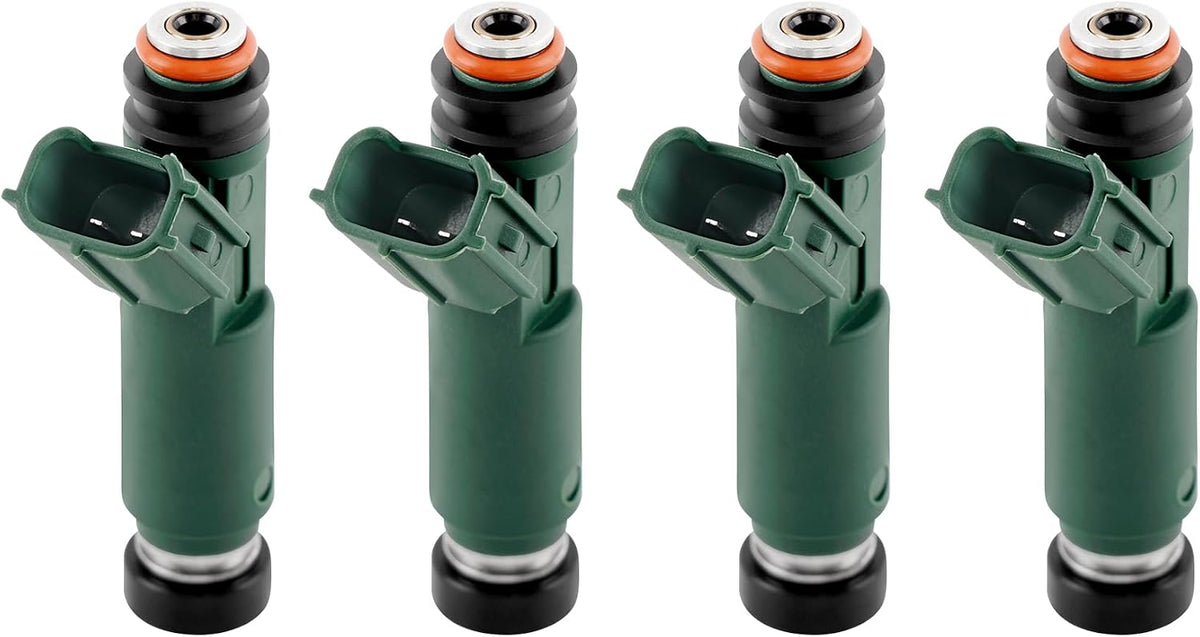 Fuel Injector 12 Holes 4Pcs | 1.8L L4 Gas DOHC | for 2000-2005 Toyota Celica MR2 Spyder 2000-2004 Corolla 03-06 Matrix, 00-02 Chevy Prizm, 03-06 Pontiac Vibe | Replace# 23250-0D040 23250-22040 FJ415