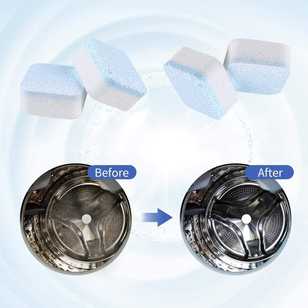 30 Pack Washing Machine Cleaner Tablets, Solid Washer Deep Cleaning Tablet, Clean Inside Drum And Laundry Tub Seal