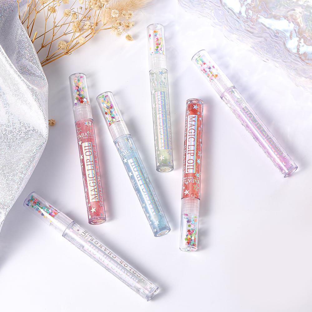 Shimmery Glitter Lip Gloss 6 Colors Liquid Lipstick Set Plumping Lip Oil | Syrupy gloss | Long Lasting |