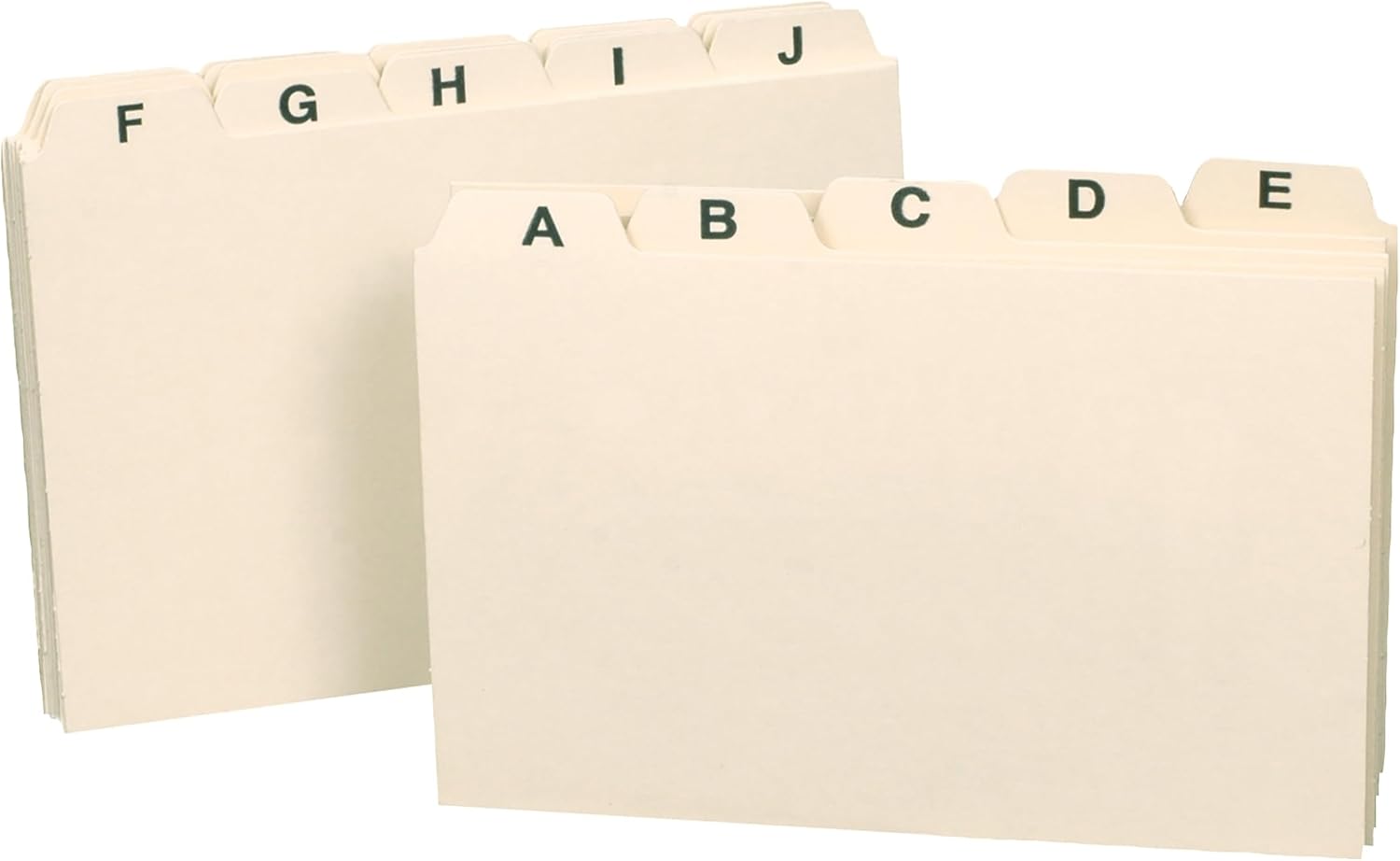 Manila Card File Guides, Index Card Dividers, 3x5 A-Z Tabs 25 Set | Alphabetical index card dividers 3x5 sort a 3 x 5