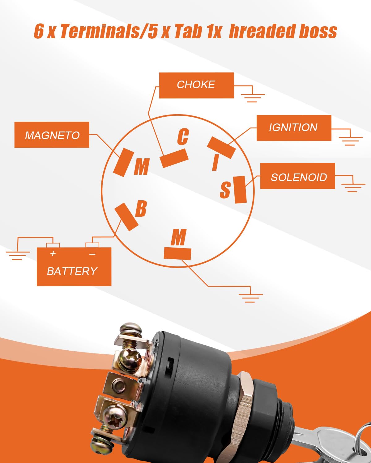 MP41000 Marine Ignition Switch Fit for Most Mercucy Sierra Models