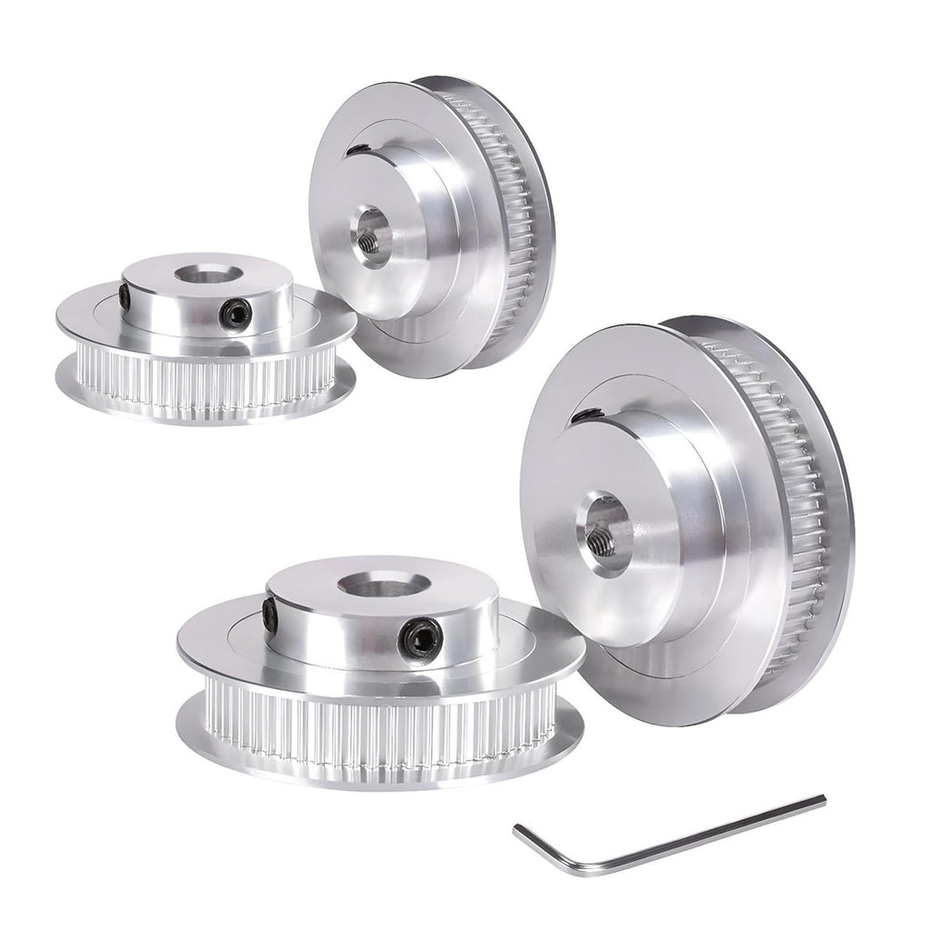 GT2 Pulley 80 Teeth 8mm Bore 6mm Width Timing Belt Pulley Aluminum 80T 8mm bore Pulley Wheel for 6mm Width GT2 Timing Belt for 3D Printer,CNC (4pcs)