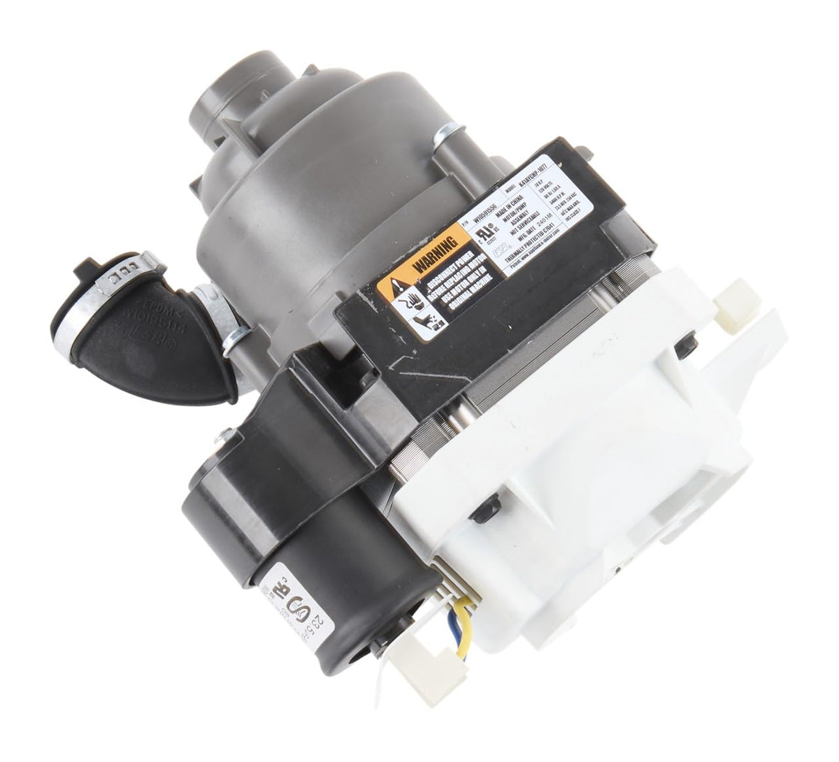Whirlpool W10815709 OEM Dishwasher Circulation Pump, Gray