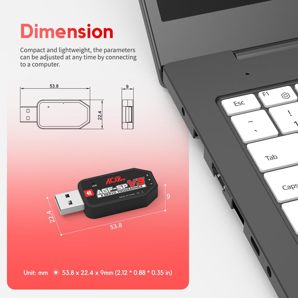 AGFRC AGF-SPV3 USB Programmer for AGFRC Programmable Servo
