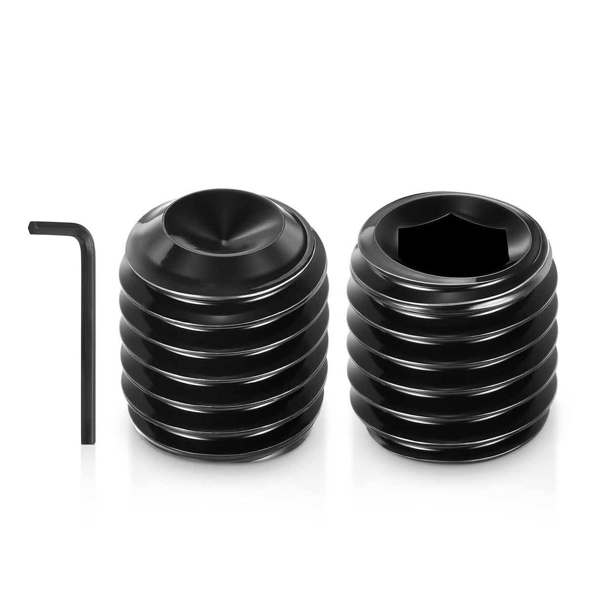 20Pcs Cup Point Socket Set Screws-M10-1.5x10 Carbon Steel