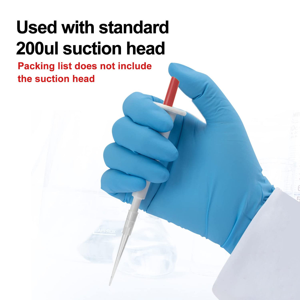 1 PCS Mini Pipette 10-200ul, High Accurate Single-Channel Micropipette Manual Adjustable Variable Volume Pipettor for