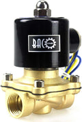 BACOENG Brass Electric Solenoid Valve 1/2" AC110V (NPT, Normally Closed)