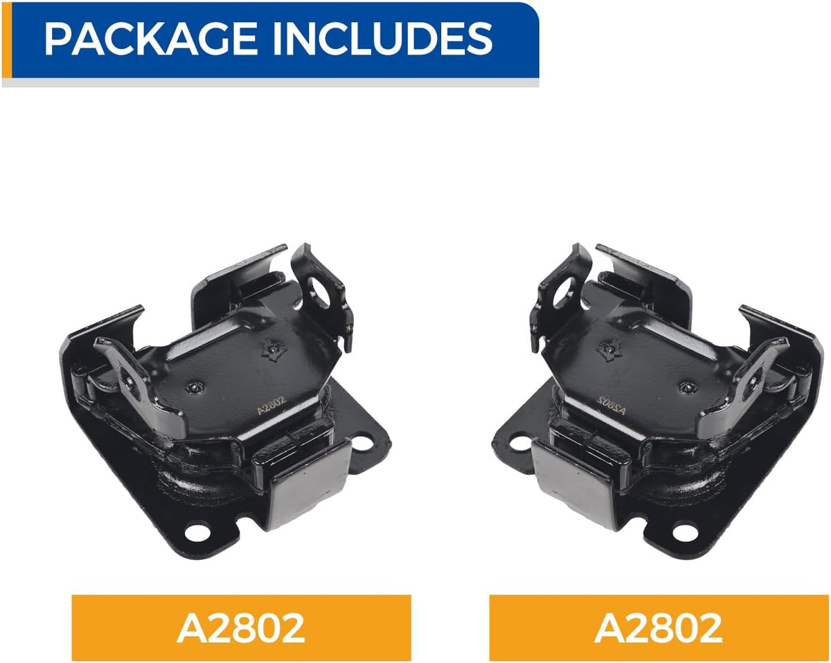 PAROD 2PCS A2802 Engine Motor Mount Fits 1996-2004 Chevy S10
