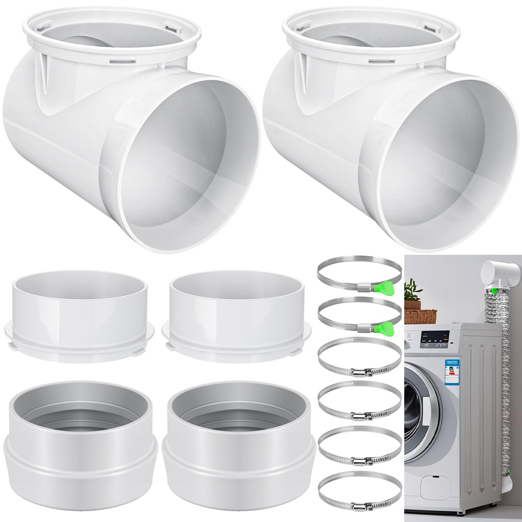 Upgraded 90 Degree Dryer Vent Elbow(2 Pcs) for 4 Inch Dryer Duct Vent Hose.
