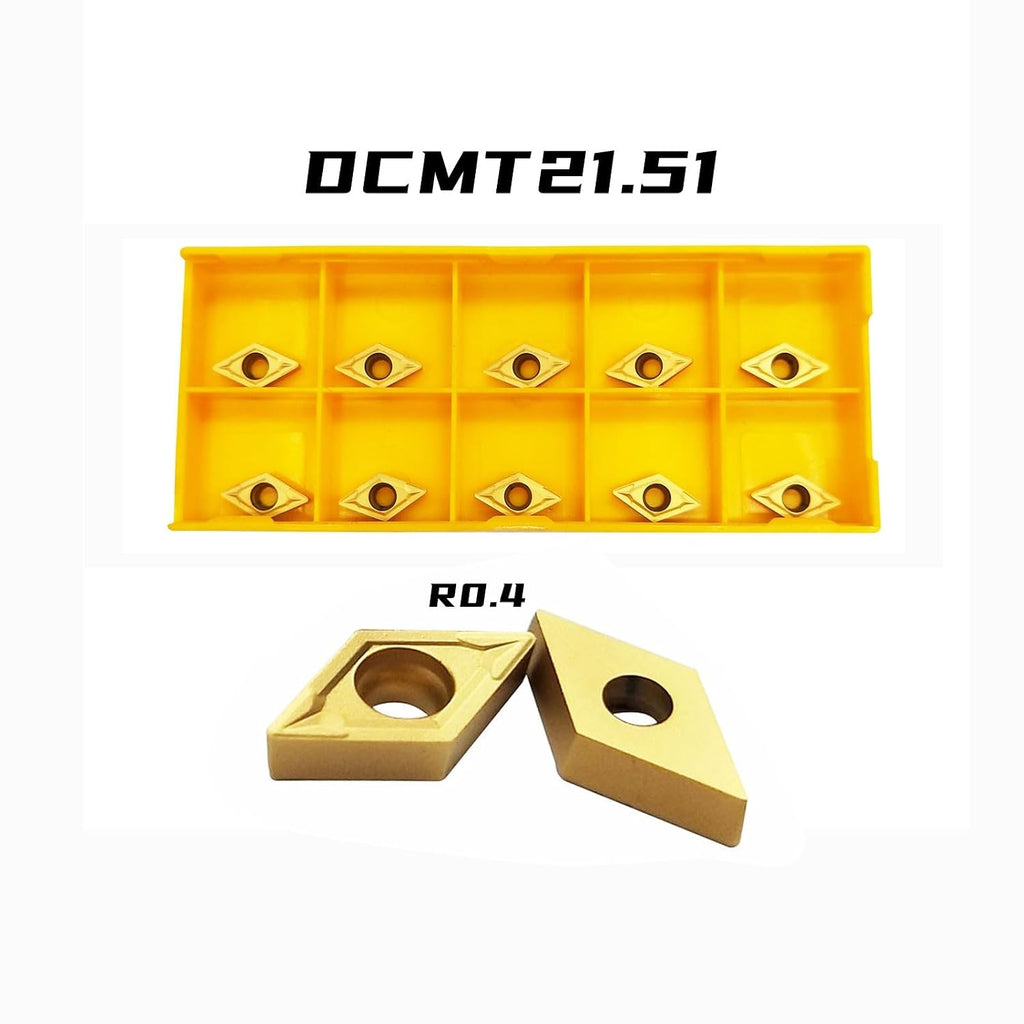 14PCS 3/8in10mm Shank Indexable Lathe Tool Holder Bit Set for Turning Milling Boring bar with Indexable Carbide Turning Insert CCMT21.51 DCMT21.51 (3/8 Holders + 12pcs DCMT2.51)