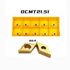 14PCS 3/8in10mm Shank Indexable Lathe Tool Holder Bit Set for Turning Milling Boring bar with Indexable Carbide Turning Insert CCMT21.51 DCMT21.51 (3/8 Holders + 12pcs DCMT2.51)