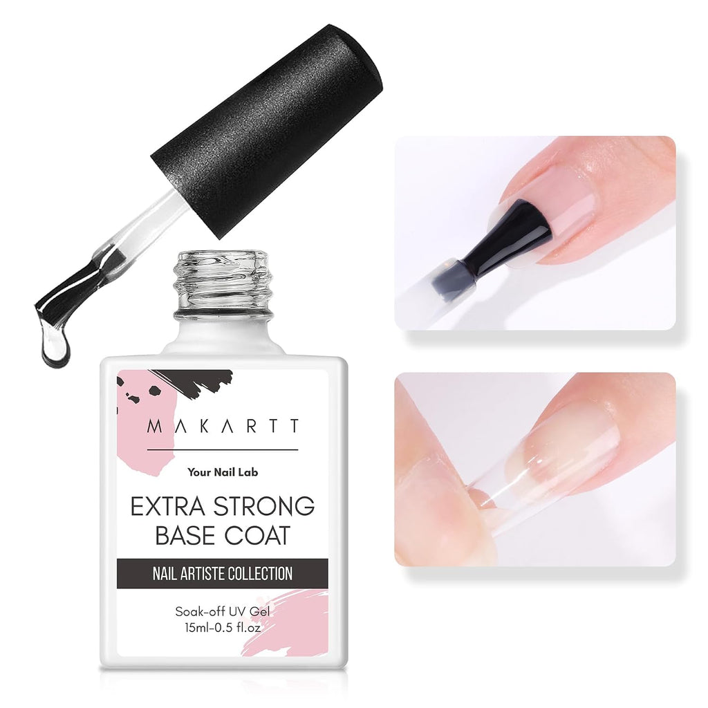 Base Coat Nail Polish 15ml Extra Strong Gel Base Coat & Nail Glue | Long-Lasting Nail Glue for Small Nail Charms