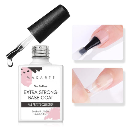 Base Coat Nail Polish 15ml Extra Strong Gel Base Coat & Nail Glue | Long-Lasting Nail Glue for Small Nail Charms