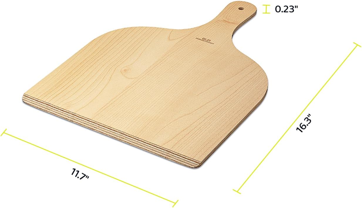 Wooden Pizza Peel, 2 Pack, 12 x 16 Inch