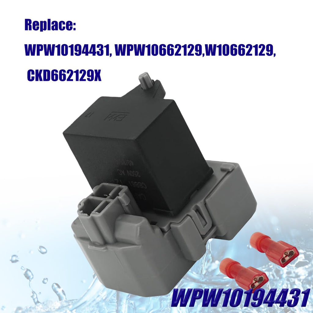 W10194431 Refrigerator Start Relay Compatible with Whirlpool Kenmore