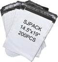 200pcs 14.5x19 Poly Mailers 2.5 Mil Envelopes Shipping Bags With Self Sealing Stripe,White Poly Mailers