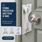 U 9496 Latch Guard Plate Cover – Protect Against Forced Entry, Easy to Install on Out-Swinging Doors – Stainless
