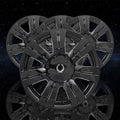 Gloss Black 7 Dbl Spk 18' Wheel Skins fit for Cadillac SRX 2010-16