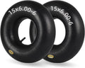 15x6.00-6 Lawn Mower Tire Inner Tubes, TR-13 Valve Stem, 2 Pack | Heavy-Duty Inner Tubes, Fits for Ride-on Mower