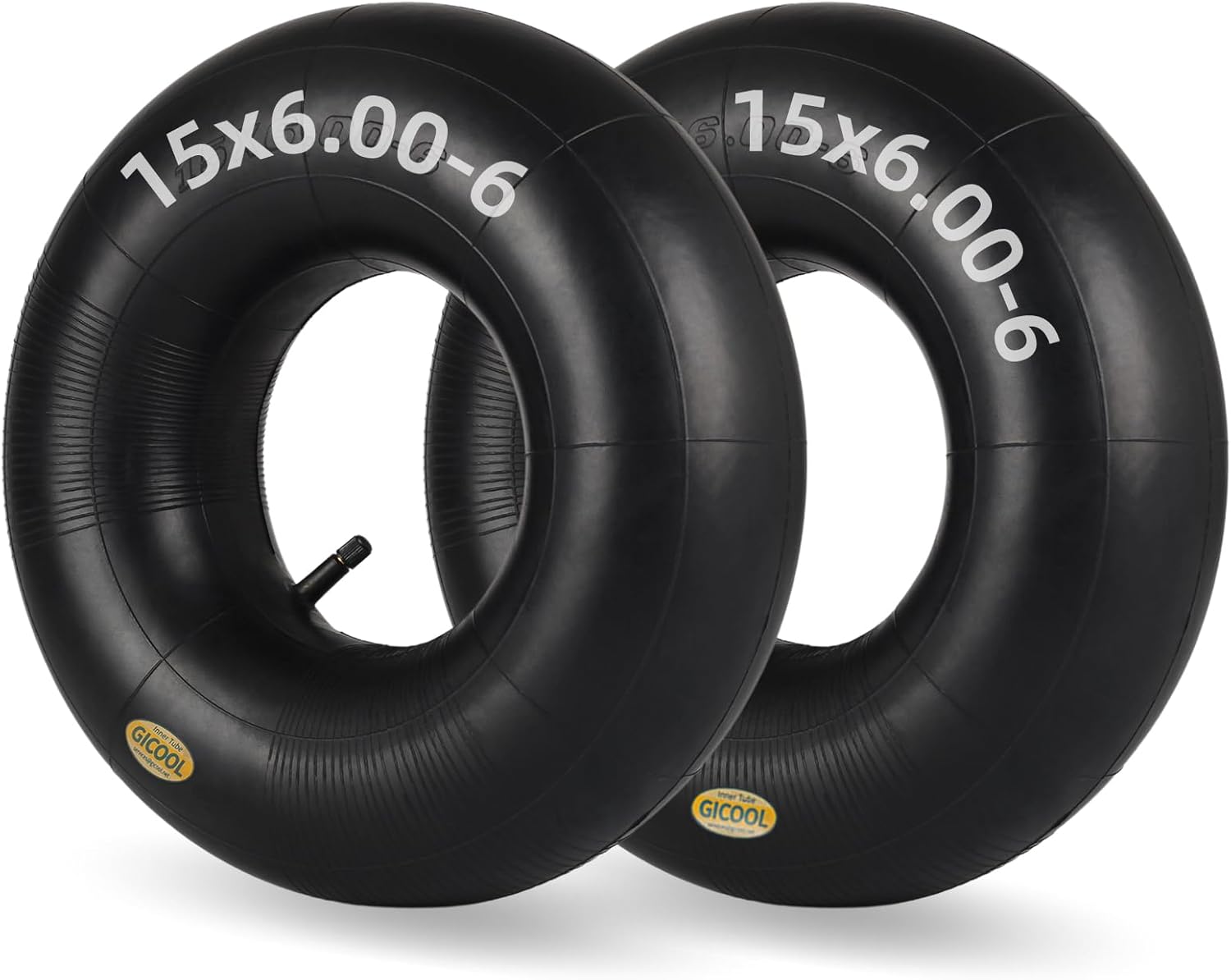 15x6.00-6 Lawn Mower Tire Inner Tubes, TR-13 Valve Stem, 2 Pack | Heavy-Duty Inner Tubes, Fits for Ride-on Mower