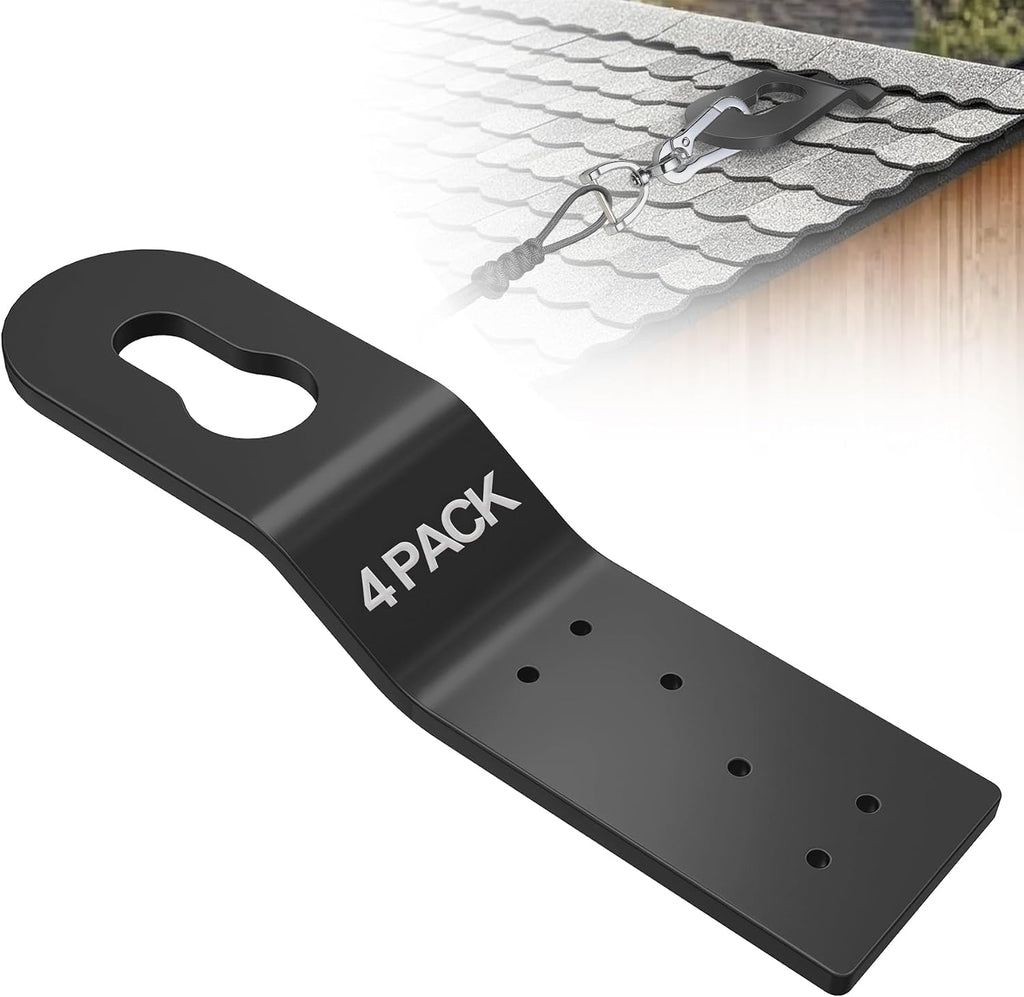 Permanent Roof Anchor 4 Pack, Wood Roof Fall Protection Tie Off