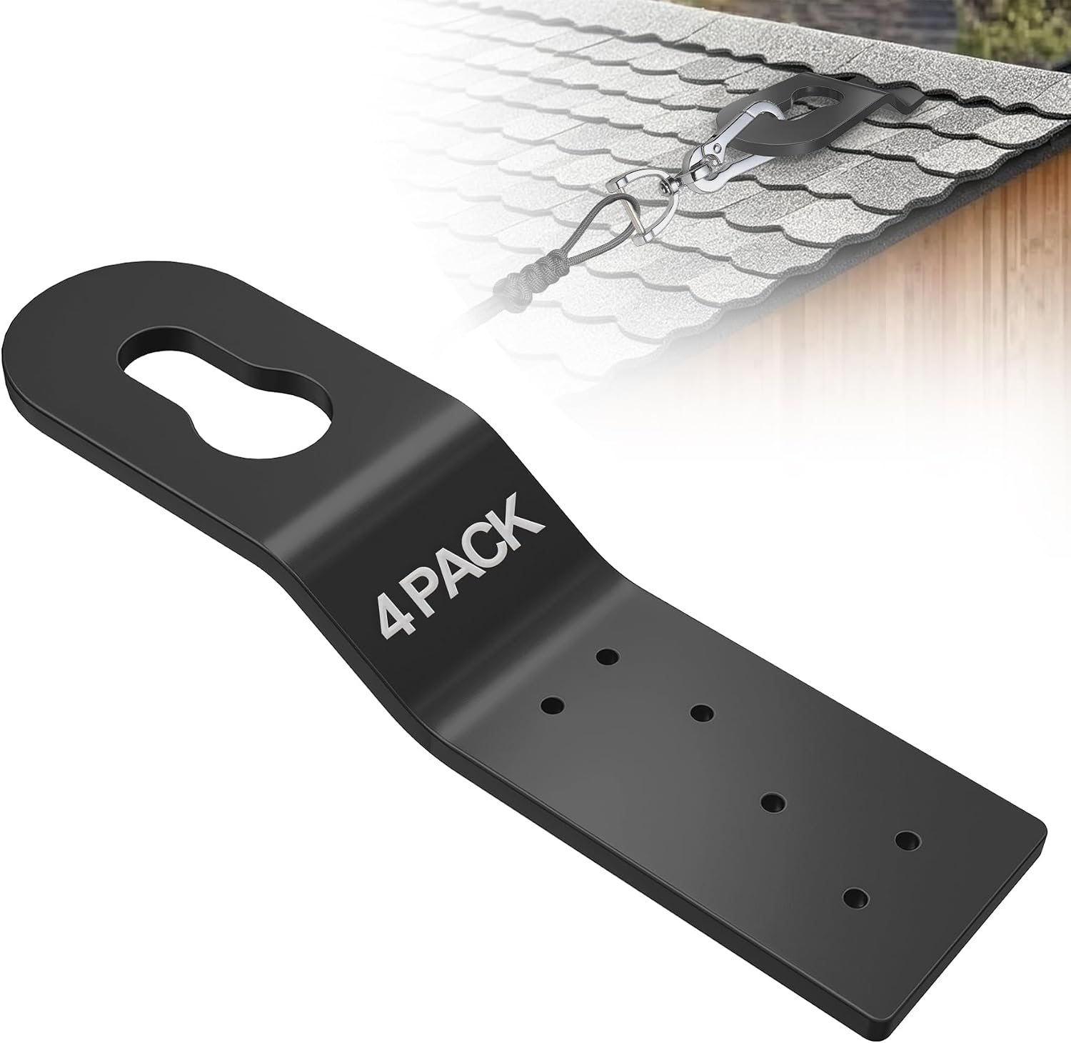 Permanent Roof Anchor 4 Pack, Wood Roof Fall Protection Tie Off