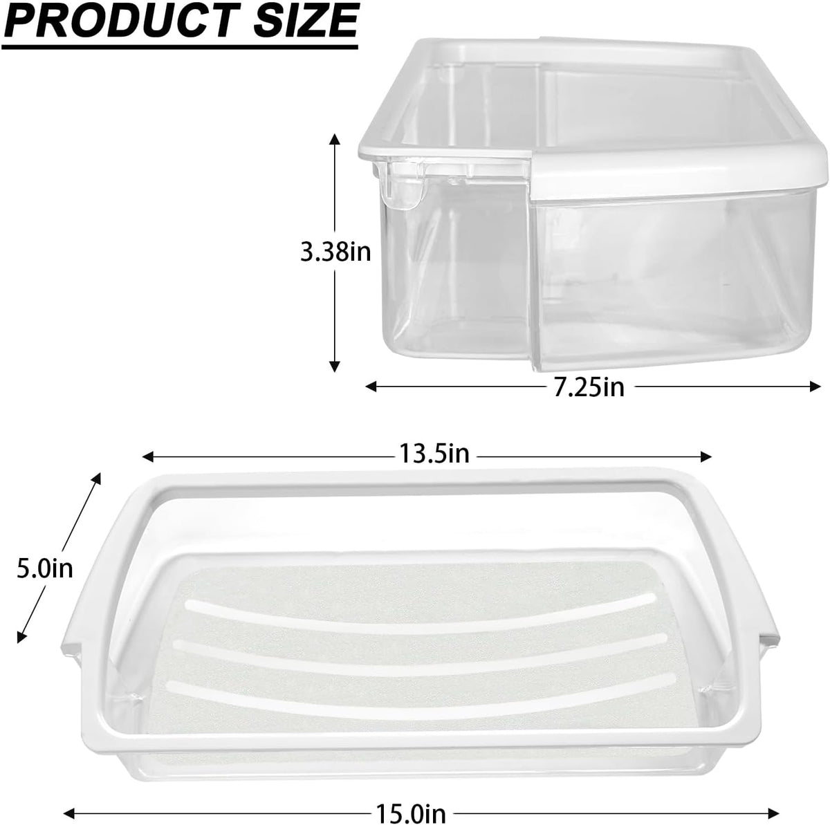 2 Pack WRS322FDAM04 WRS322FDAB05 Refrigerator Door Shelf Bin for Whirlpool