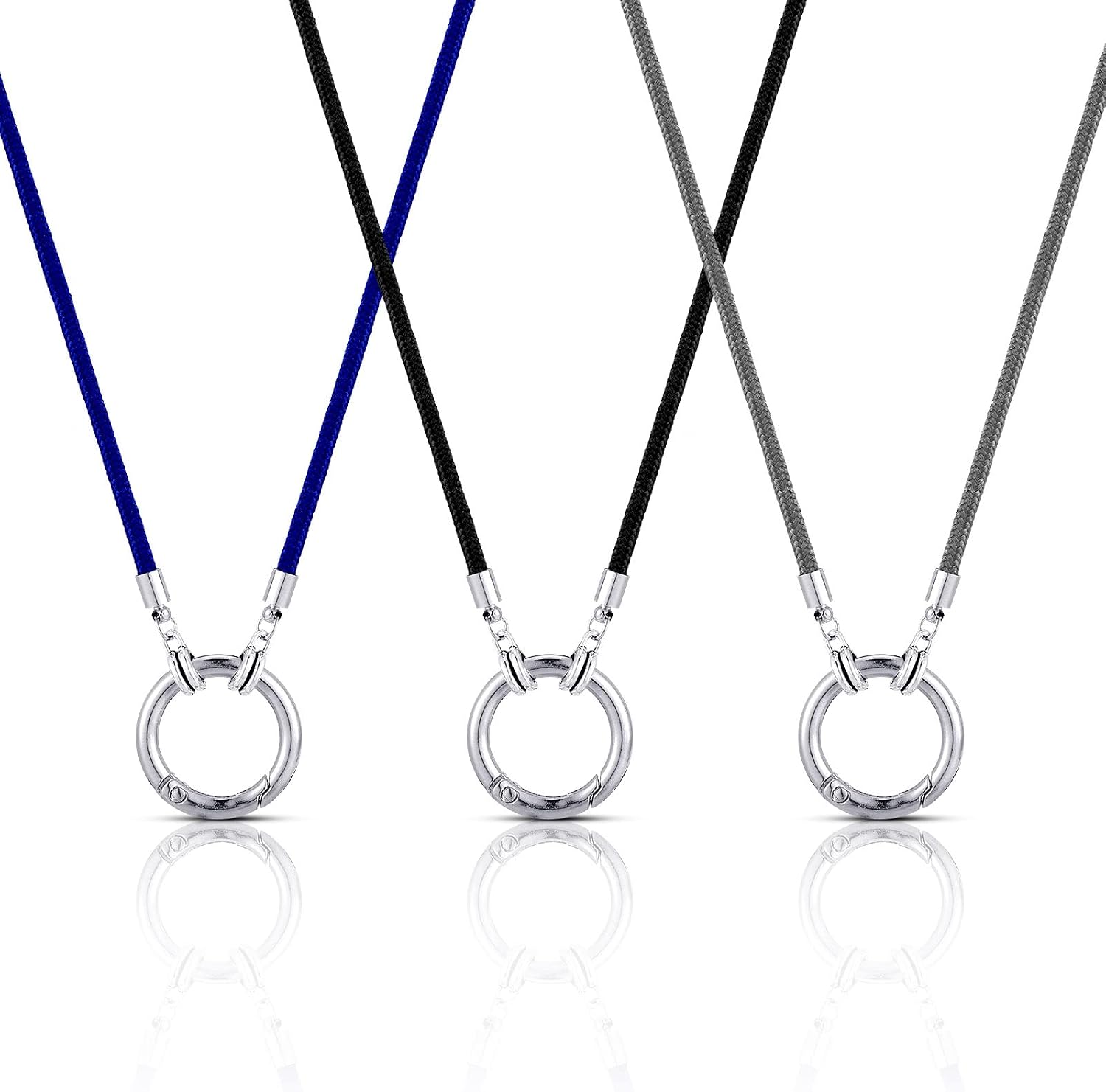 3 Pcs Eyeglass Holder Necklace Ring Glasses Holder Strap Chain Loop Ring Reading Sunglasses Necklace for Women Men