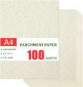 100 Sheets Certificate Paper, Resume Stationary Printer-Friendly Parchment Paper for Certificates, Resumes, Diplomas