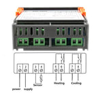 Dorhea STC-1000 Digital Temperature Controller AC 10A 220V Digital LED Temperature Controller Heating Cooling Centigrade Thermostat 2 Relays Output with NTC Sensor Probe(220V)