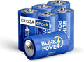 CR123A 3V Lithium Battery 6 Pack, 1700mAh 3 Volt 123 Batteries, Longest Lasting for Flashlight and Security