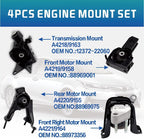 Engine Motor & Trans Mount Kit Compatible with 2003-2008 Corolla 1.8L