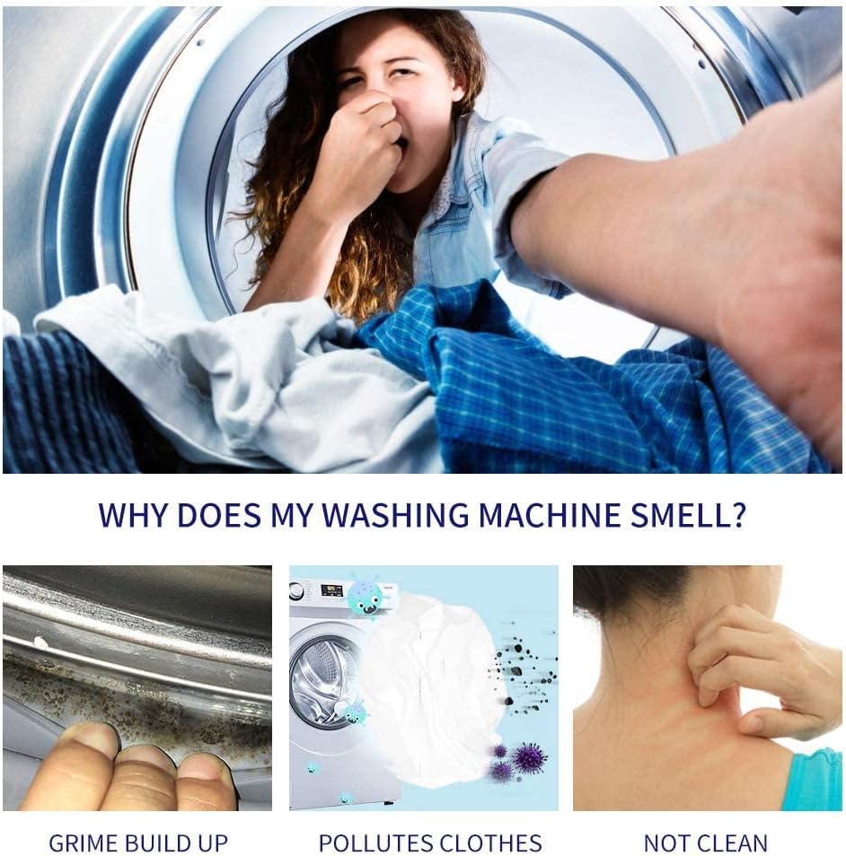 30 Pack Washing Machine Cleaner Tablets, Solid Washer Deep Cleaning Tablet, Clean Inside Drum And Laundry Tub Seal