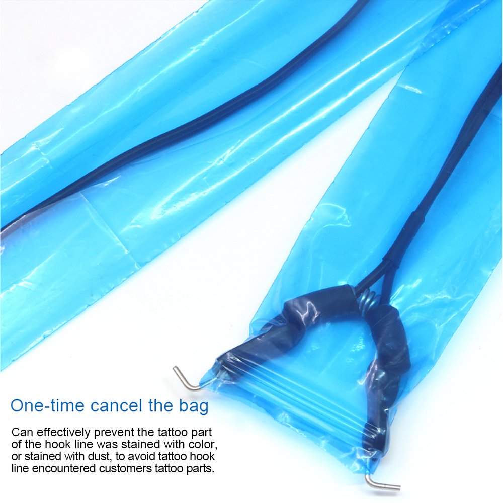 Tattoo Clip Cord Covers 200pcs Heavy Duty Disposable Hygiene Tattoo Clip Cord Sleeves Covers Supply Tattoo Machine