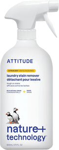 ATTITUDE Laundry Stain Remover Spray, Plant Based, Citrus Zest, 27 oz