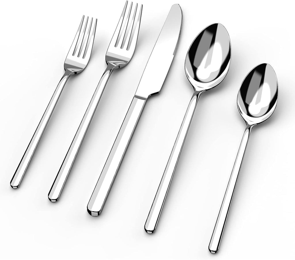 Silverware Set for 12, 60 Piece 18/10 Stainless Steel Flatware Set Cutlery