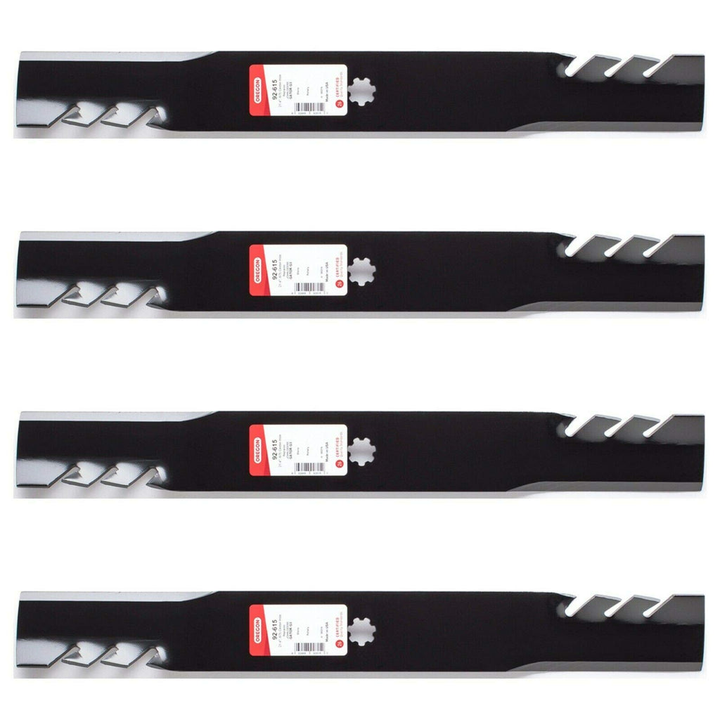 4PK Toothed Mulching Mower Blade for 42" John Deere E100, E110, E120, E130, E140
