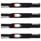 4PK Toothed Mulching Mower Blade for 42" John Deere E100, E110, E120, E130, E140
